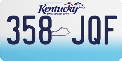 KY license plate 358JQF