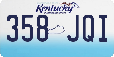 KY license plate 358JQI