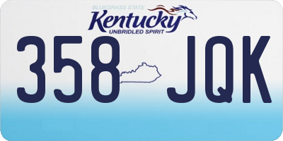 KY license plate 358JQK