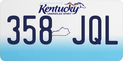 KY license plate 358JQL