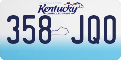 KY license plate 358JQO