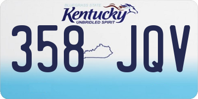 KY license plate 358JQV