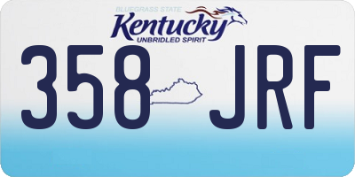 KY license plate 358JRF