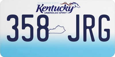 KY license plate 358JRG