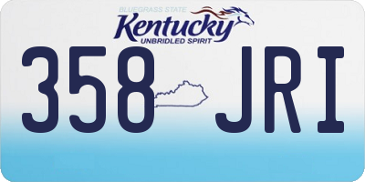 KY license plate 358JRI