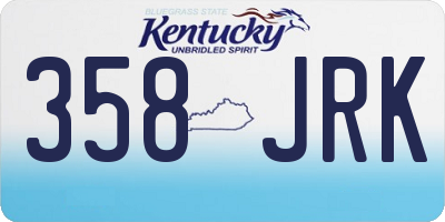 KY license plate 358JRK