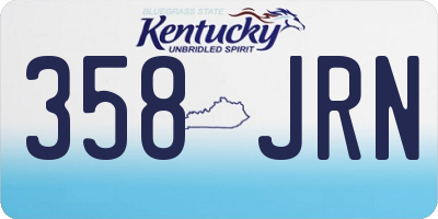 KY license plate 358JRN