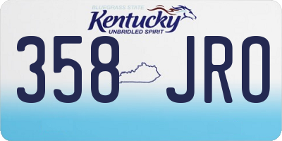 KY license plate 358JRO