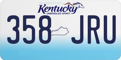 KY license plate 358JRU