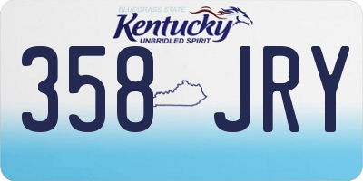 KY license plate 358JRY