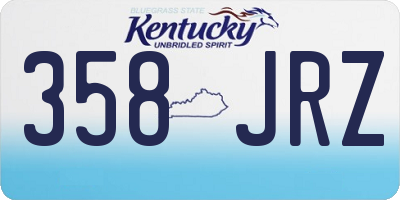 KY license plate 358JRZ