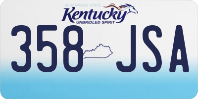 KY license plate 358JSA