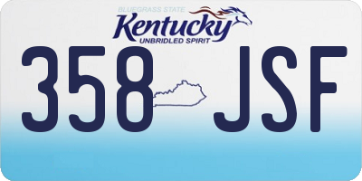 KY license plate 358JSF