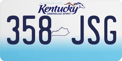 KY license plate 358JSG