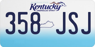 KY license plate 358JSJ