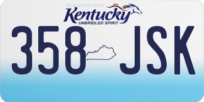 KY license plate 358JSK