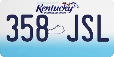 KY license plate 358JSL