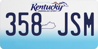 KY license plate 358JSM