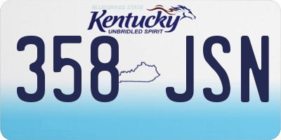 KY license plate 358JSN