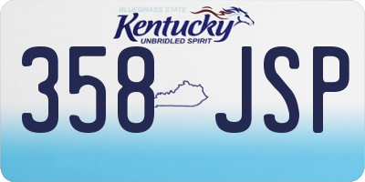 KY license plate 358JSP