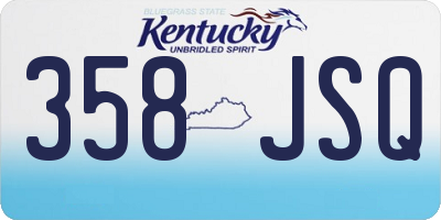 KY license plate 358JSQ