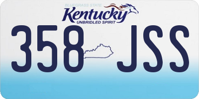 KY license plate 358JSS