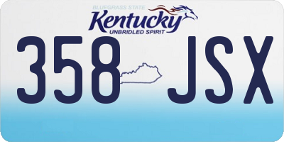 KY license plate 358JSX