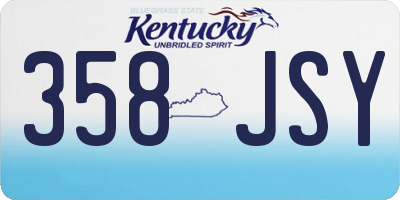 KY license plate 358JSY