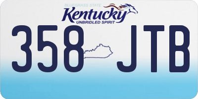 KY license plate 358JTB