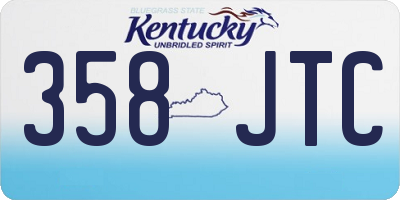 KY license plate 358JTC