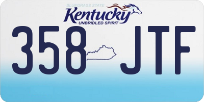KY license plate 358JTF