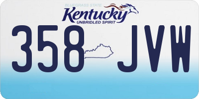 KY license plate 358JVW