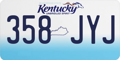 KY license plate 358JYJ