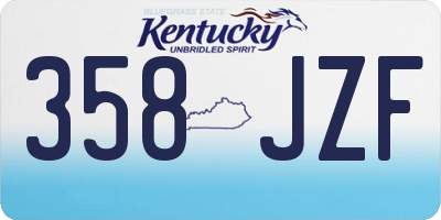 KY license plate 358JZF
