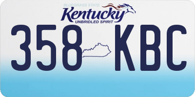KY license plate 358KBC