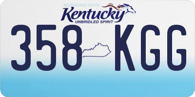KY license plate 358KGG