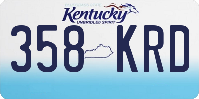 KY license plate 358KRD