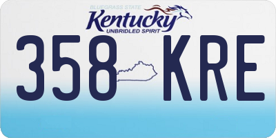 KY license plate 358KRE