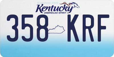 KY license plate 358KRF