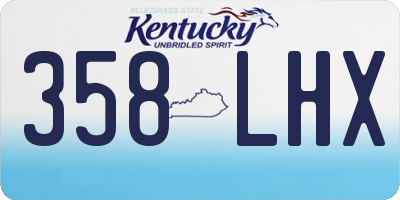 KY license plate 358LHX