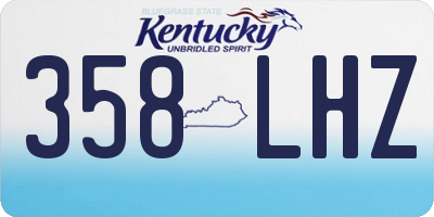 KY license plate 358LHZ