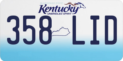 KY license plate 358LID