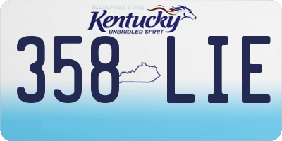 KY license plate 358LIE
