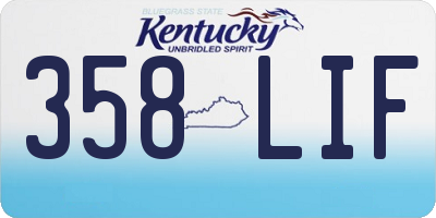 KY license plate 358LIF