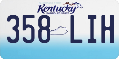 KY license plate 358LIH