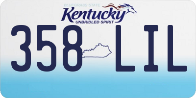 KY license plate 358LIL