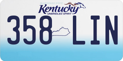 KY license plate 358LIN