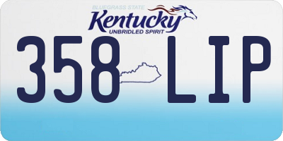KY license plate 358LIP