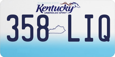 KY license plate 358LIQ
