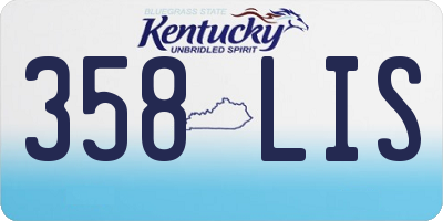 KY license plate 358LIS
